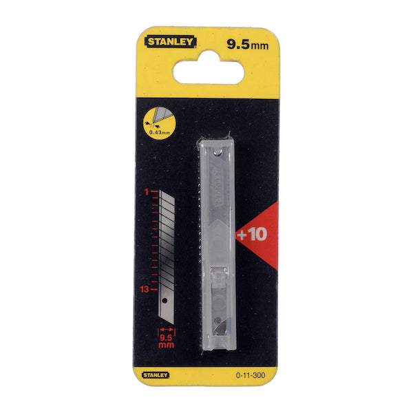Lame sécable de 9 mm dans DISTRIBUTEUR pour cutters - (Pack de 10pcs x 10) - Stanley - 0-11-300 - (Pack multiple) Lame sécable de 9 mm dans DISTRIBUTEUR pour cutters - (Pack de 10pcs x 10) - Stanley - 0-11-300 - (Pack multiple)